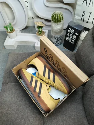 Adidas Gazelle Mustard Yellow Black Lifestyle Sneakers 3