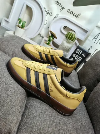 Adidas Gazelle Mustard Yellow Black Lifestyle Sneakers 7