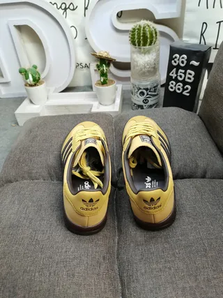 Adidas Gazelle Mustard Yellow Black Lifestyle Sneakers 8