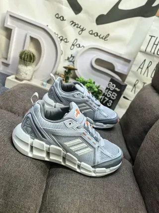 Adidas Gray Mesh Three-Stripe Lifestyle Sneakers 9