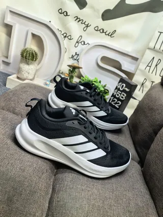 Adidas Gray Orange Knit Mesh Upper Three-Stripe Side Panel Running Shoes 17
