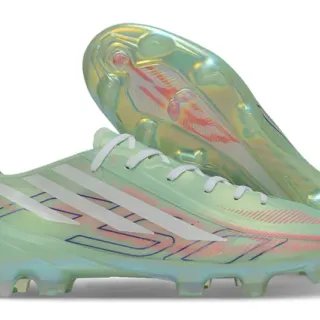 Adidas Green Multicolor Translucent Iridescent Upper Molded FG Studs Firm-Ground Soccer Shoes