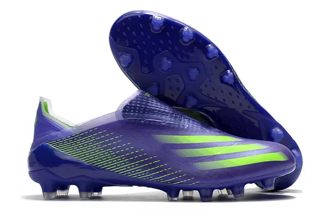 Adidas أخضر أرجواني نيون لايم أحادي اللون كولار صوك فيت أرض صلبة أحذية كرة القدم 5