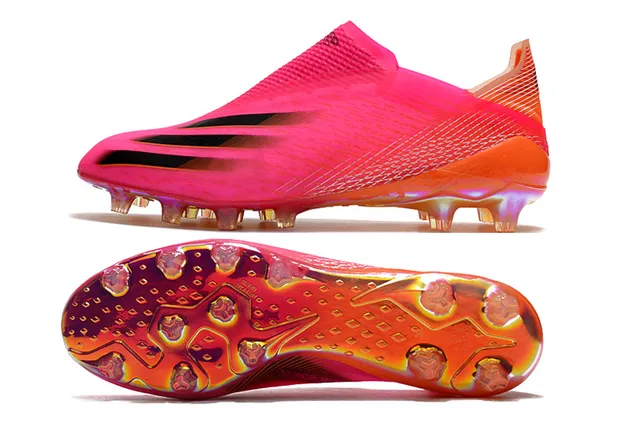 Adidas أخضر أرجواني نيون لايم أحادي اللون كولار صوك فيت أرض صلبة أحذية كرة القدم 19