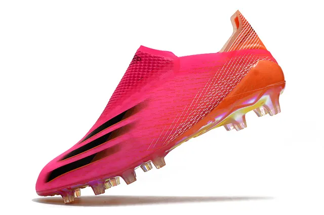 Adidas أخضر أرجواني نيون لايم أحادي اللون كولار صوك فيت أرض صلبة أحذية كرة القدم 21
