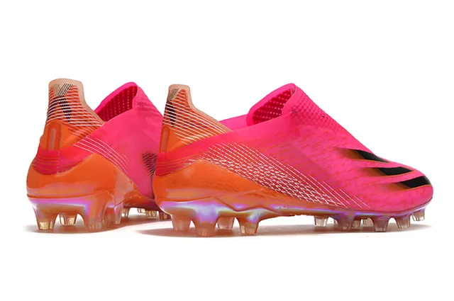 Adidas أخضر أرجواني نيون لايم أحادي اللون كولار صوك فيت أرض صلبة أحذية كرة القدم 24