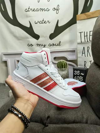 Adidas High-Top All-White Lifestyle Sneakers 15