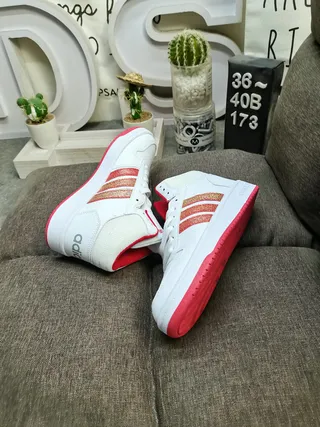 Adidas High-Top All-White Lifestyle Sneakers 16