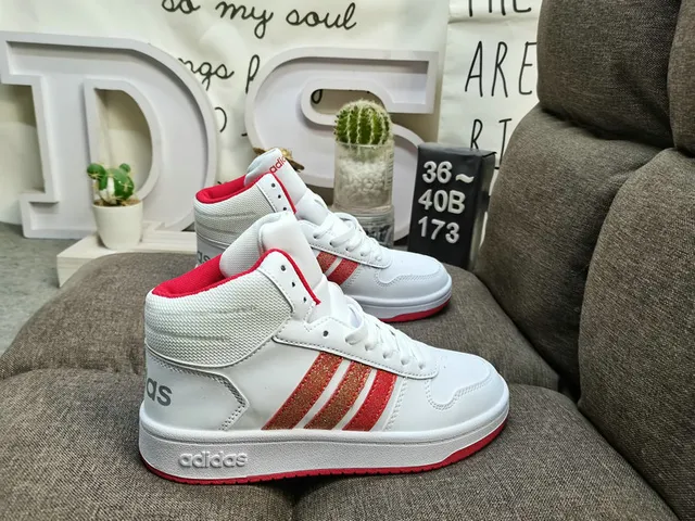 Adidas High-Top All-White Lifestyle Sneakers 21