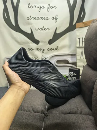 Adidas Laceless Ribbed Slip-On White Black Lifestyle Sneakers 5