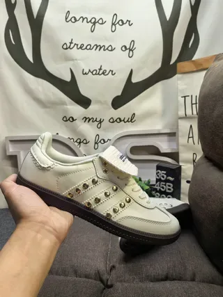 Adidas Lifestyle Sneaker Off-White Rivet-Studded Tongue Flap Sneakers 6