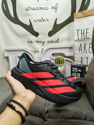 Adidas Lightstrike Pro Black Red Low-Top Mesh Upper Running Shoes 5
