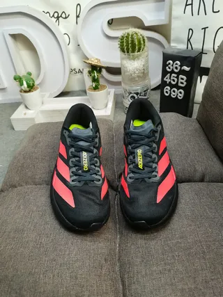 Adidas Lightstrike Pro Black Red Low-Top Mesh Upper Running Shoes 10