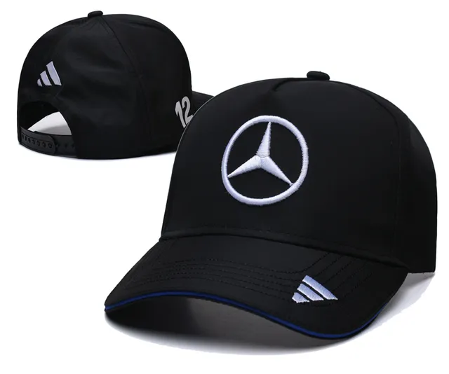 Boné de beisebol Adidas Mercedes-Benz Star bordado azul real 5
