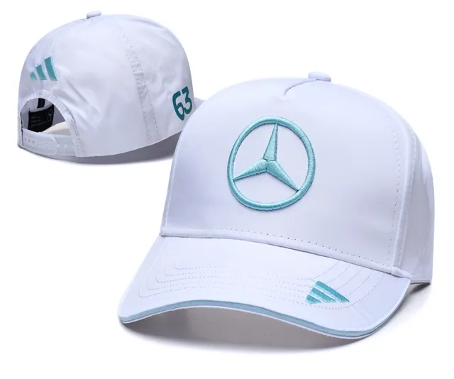 Boné de beisebol Adidas Mercedes-Benz Star bordado azul real 8