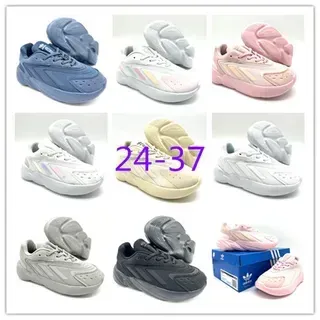 Adidas Ozelia नीली सफ़ेद चंक़ी सिल्हूट स्कल्प्टेड रिज़्ड मिडसोल लाइफस्टाइल स्नीकर
