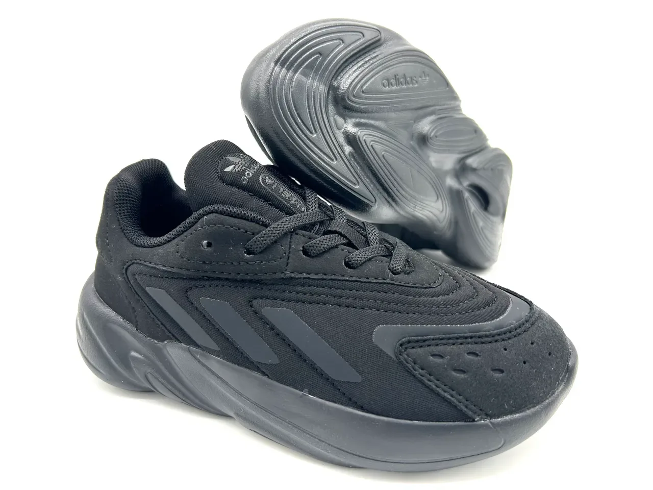 Adidas Ozelia Blue White Chunky Silhouette Sculpted Ridged Midsole Lifestyle Sneakers 4