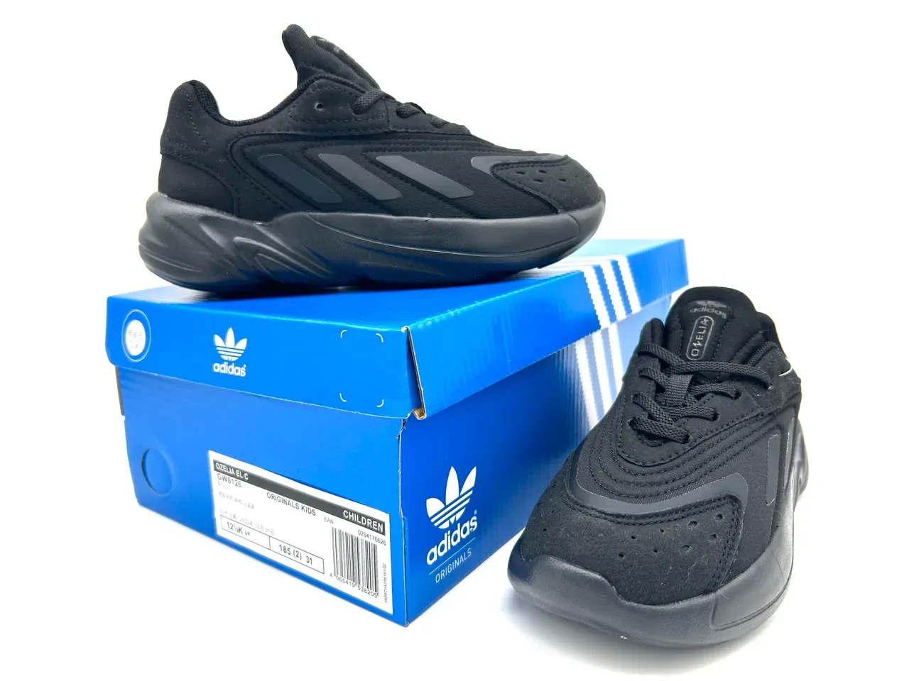 Adidas Ozelia Blue White Chunky Silhouette Sculpted Ridged Midsole Lifestyle Sneakers 7