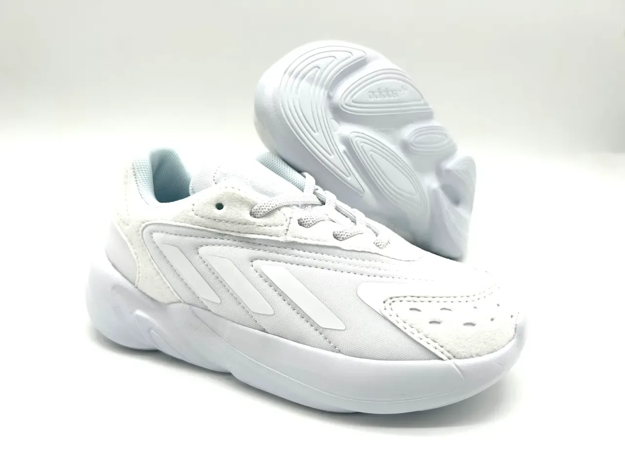 Adidas Ozelia Blue White Chunky Silhouette Sculpted Ridged Midsole Lifestyle Sneakers 12