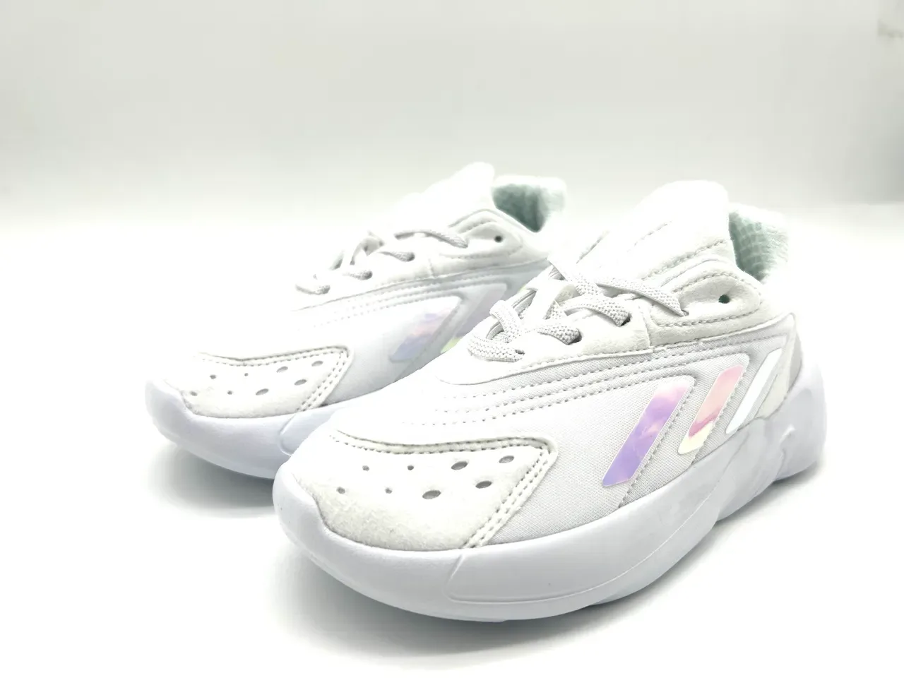 Adidas Ozelia Blue White Chunky Silhouette Sculpted Ridged Midsole Lifestyle Sneakers 20