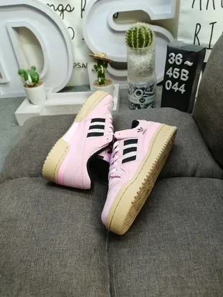 Adidas Pink Black Low-Top Suede Upper Lifestyle Sneakers 6