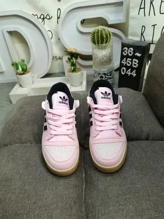 Adidas Pink Black Low-Top Suede Upper Lifestyle Sneakers 10
