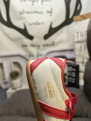 Adidas Pink Brown Laceless Velcro Strap Lifestyle Sneakers 3