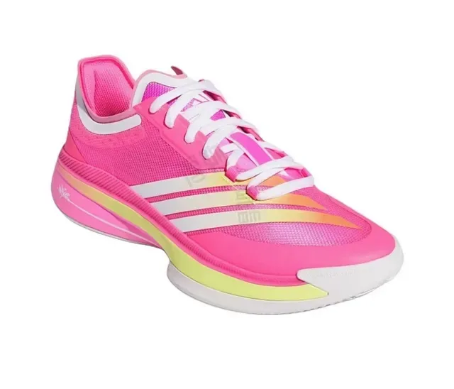 Adidas Pink Yellow Gradient Stripe Mesh Lifestyle Sneakers 2