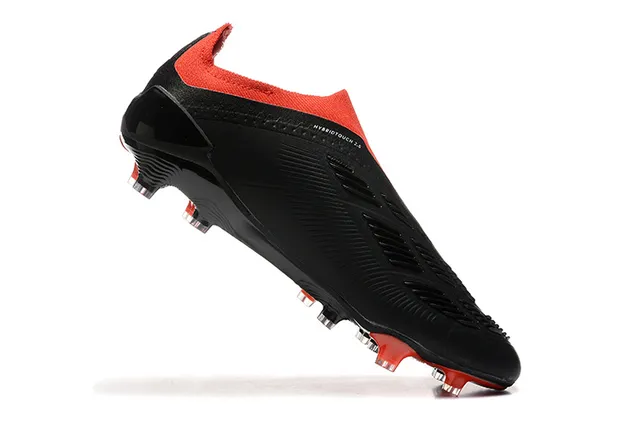 Adidas Predator Black Red White Firm-Ground Soccer Shoes 4