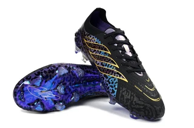 Adidas Predator Imprimé Léopard Cage Dorée Terrain Firme Chaussures de Football 4