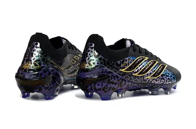 Adidas Predator Imprimé Léopard Cage Dorée Terrain Firme Chaussures de Football 5
