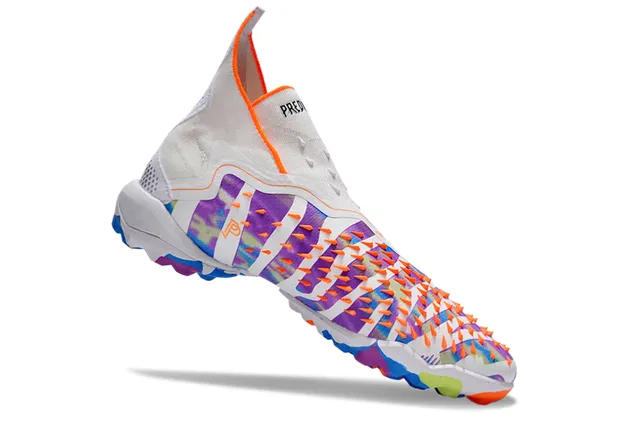 Adidas Predator Multicolore Haut en Maille Impression Éclaboussée Gazon Chaussures de Football 2