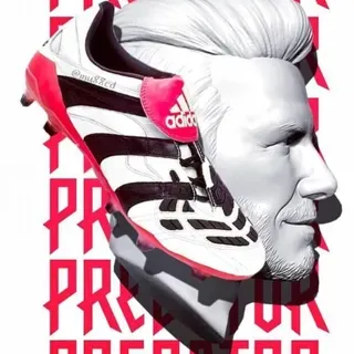 Adidas Predator सफेद काला लाल फर्म ग्राउंड सॉकर जूते