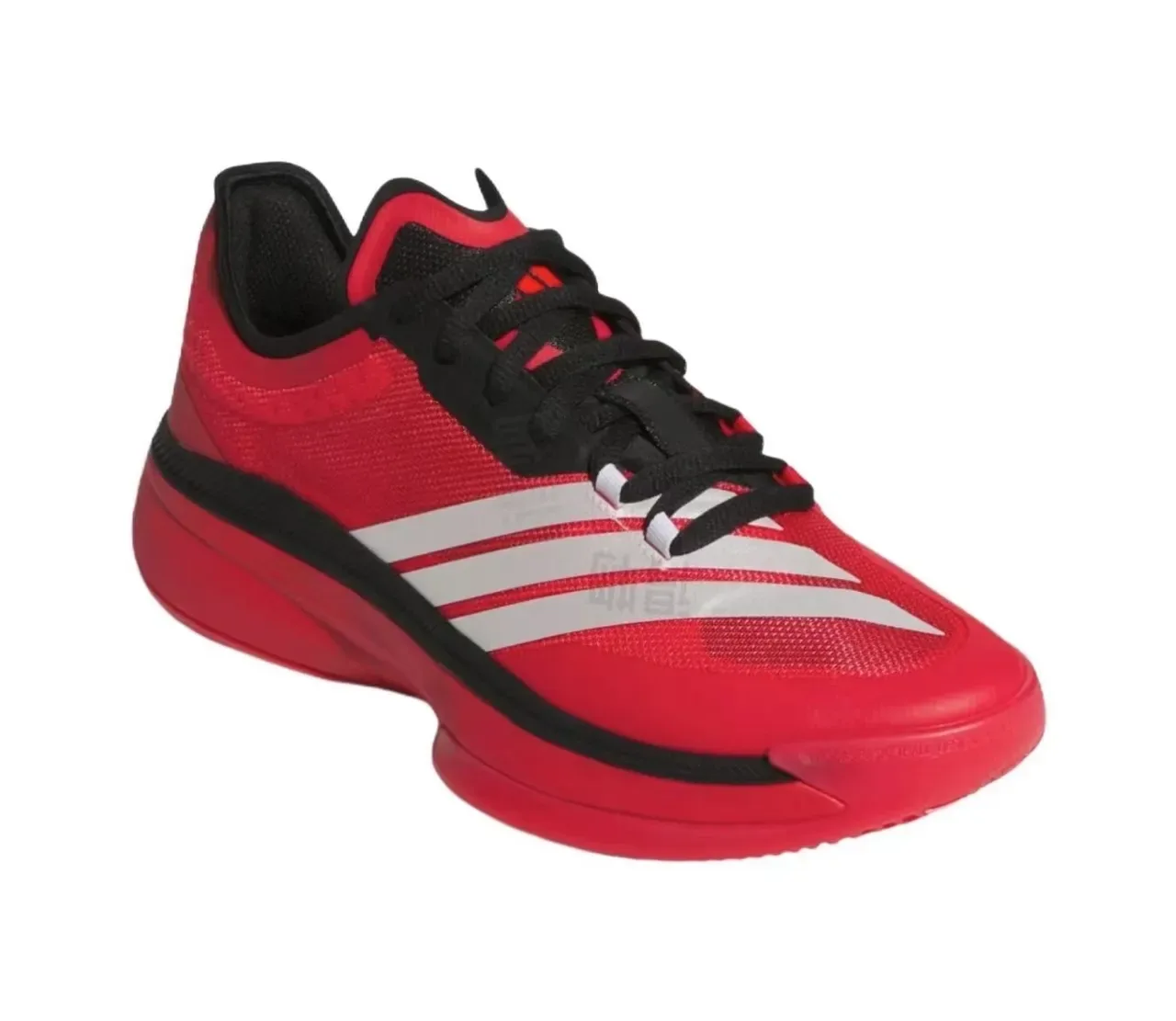 Adidas Red Black Mesh Three-Stripe Lifestyle Sneakers 2