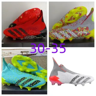 Adidas Red Yellow High-Cut Sock-Fit Collar Textured Spiked Upper Firm-Ground Soccer Shoes