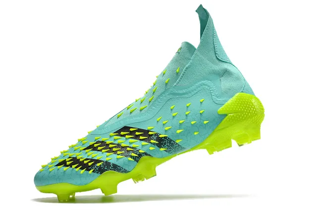 Adidas Red Yellow High-Cut Sock-Fit Collar Textured Spiked Upper Firm-Ground Soccer Shoes 3