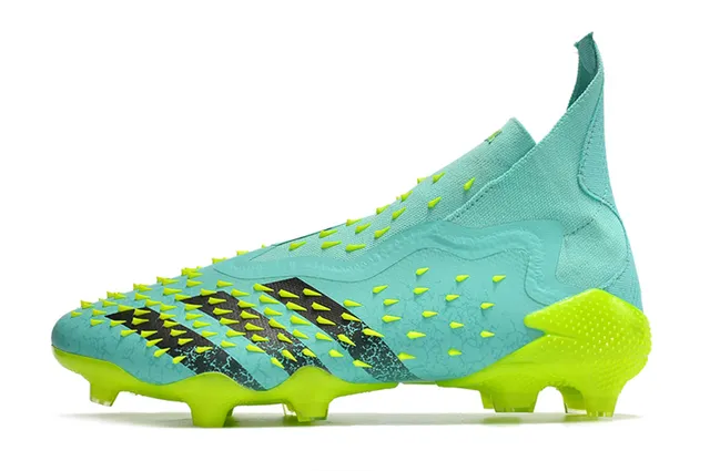 Adidas Red Yellow High-Cut Sock-Fit Collar Textured Spiked Upper Firm-Ground Soccer Shoes 8