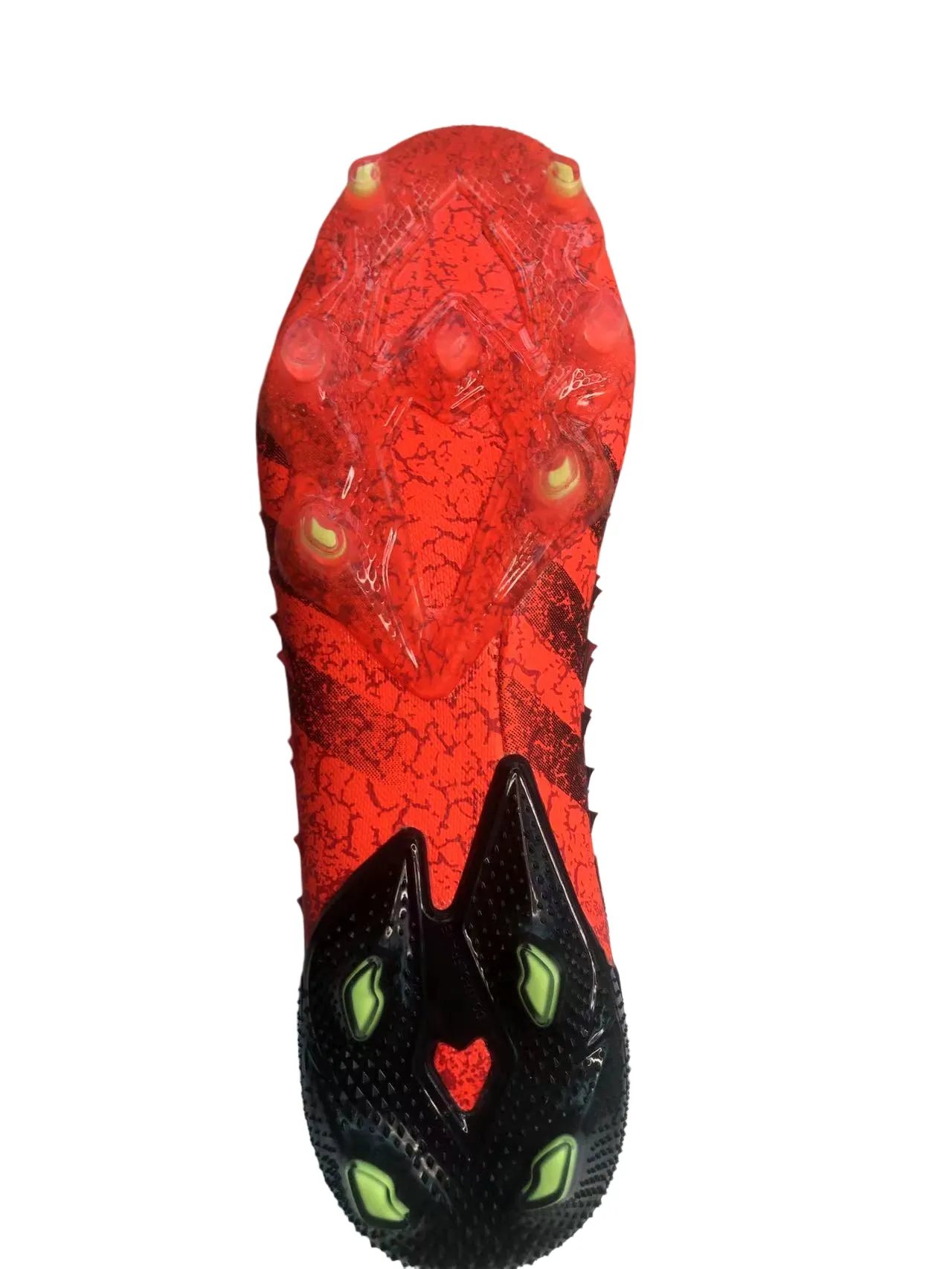 Adidas Red Yellow High-Cut Sock-Fit Collar Textured Spiked Upper Firm-Ground Soccer Shoes 13