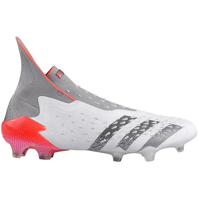 Adidas Red Yellow High-Cut Sock-Fit Collar Textured Spiked Upper Firm-Ground Soccer Shoes 21