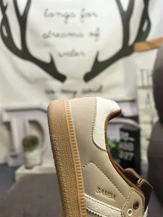 Adidas Samba Beige and White Lifestyle Sneakers 3