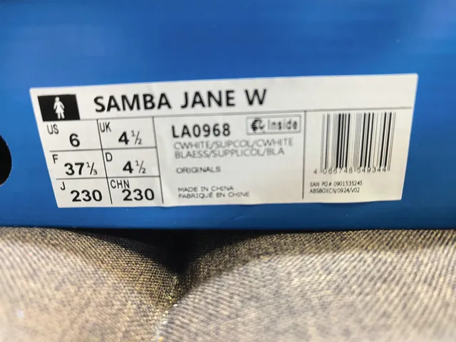 Adidas Samba Beige Bleu Sans Lacets Silhouette Trois Rayures Panneau Latéral Chaussures Mary Jane 12