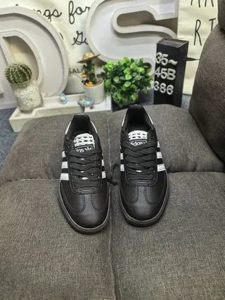 Adidas Samba Black and White Leather Lifestyle Sneakers 10