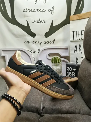Adidas Samba Black Brown Gum Lifestyle Sneakers 5