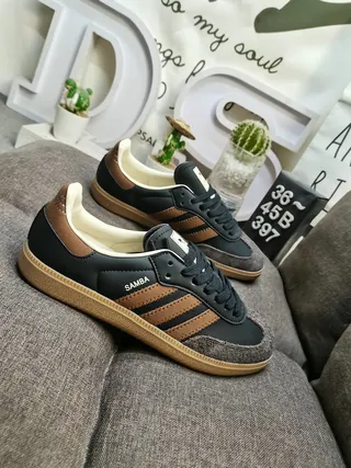 Adidas Samba Black Brown Gum Lifestyle Sneakers 9