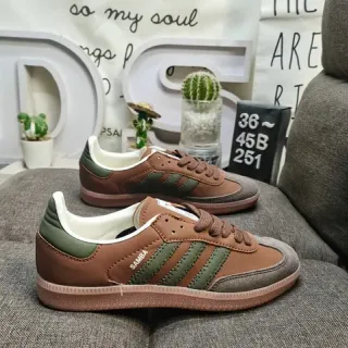 Adidas Samba Brown and Green Lifestyle Sneakers