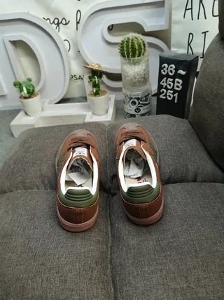 Adidas Samba Brown and Green Lifestyle Sneakers 8