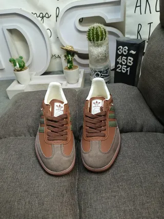 Adidas Samba Brown and Green Lifestyle Sneakers 10