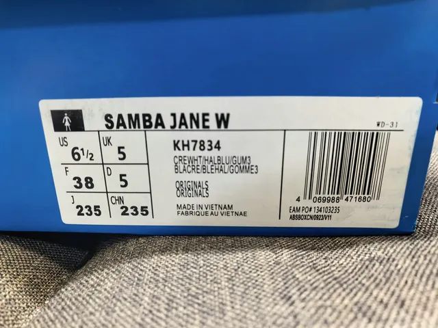Adidas Samba Classic Cream and Light Blue Lifestyle Sneakers 10