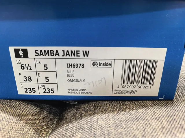 Adidas Samba Gray Blue Laceless Velcro Strap Mary Jane Shoes 2