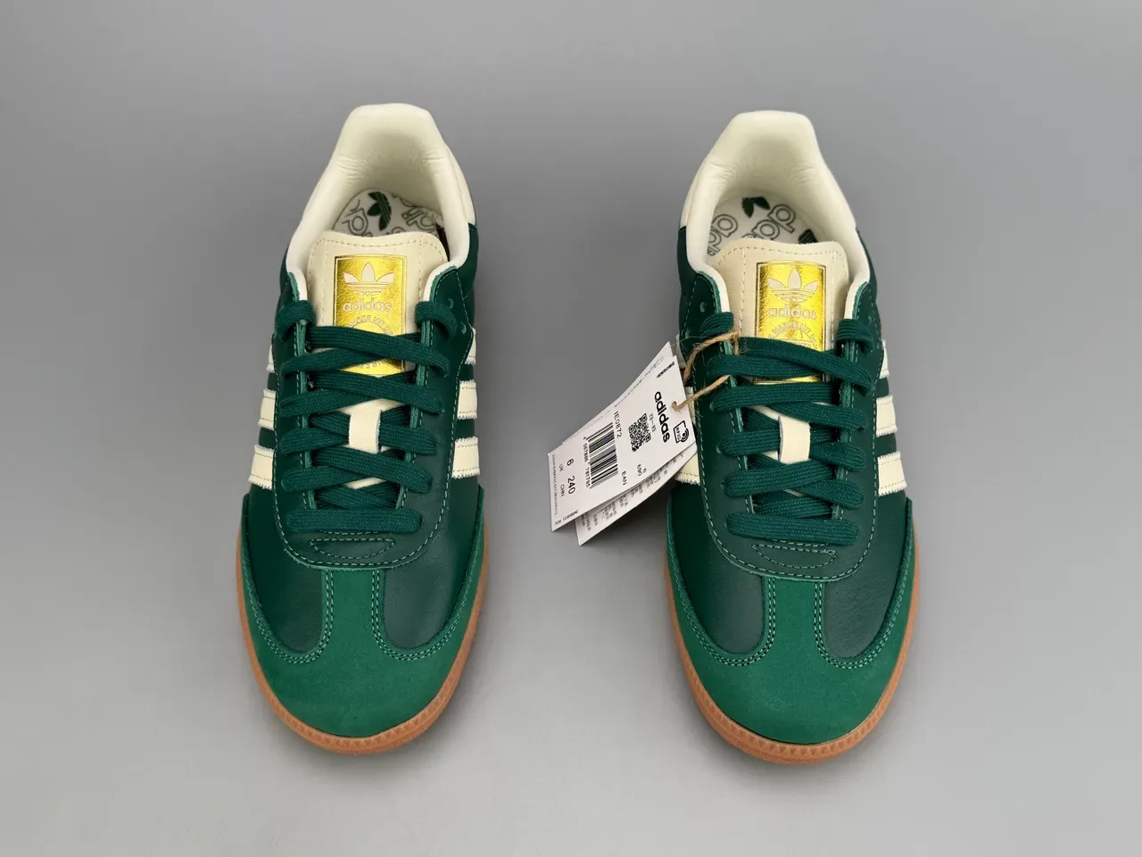 Adidas Samba Green and Cream Lifestyle Sneakers 3